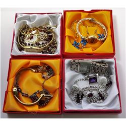 #19 - LOT OF 4 SUITES OF VINTAGE JEWELRY