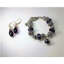 #9 - PANDORA STYLE BRACELET & EARRINGS