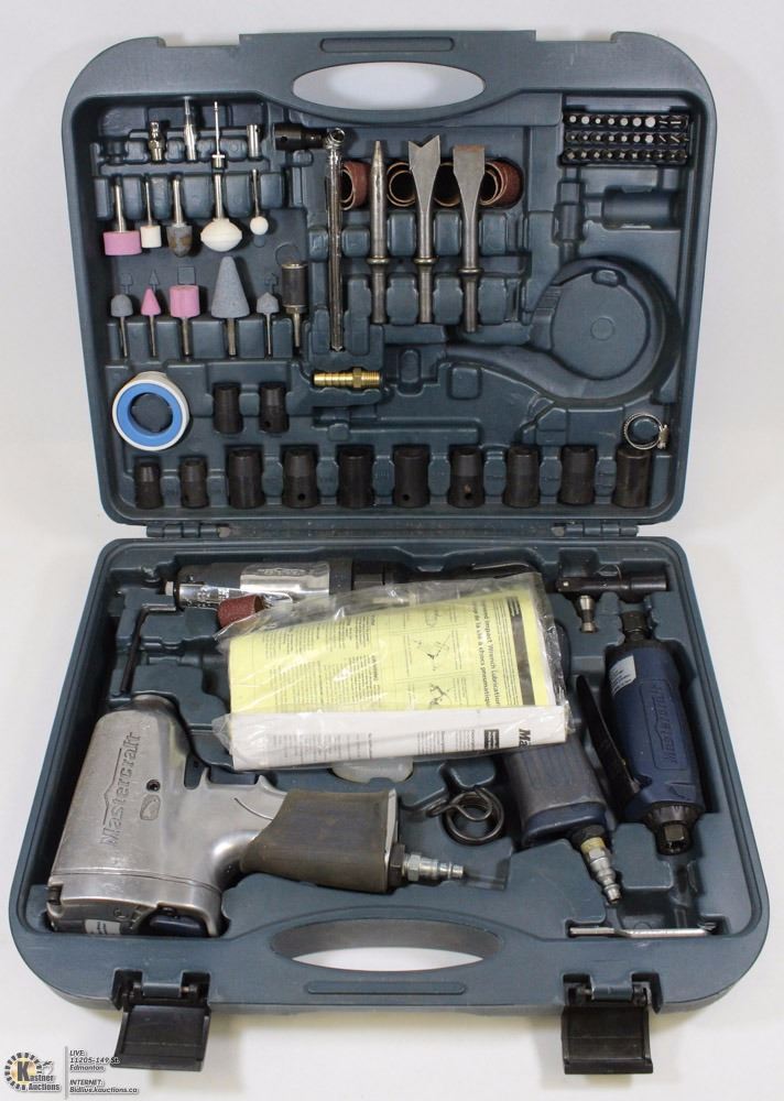 MASTERCRAFT AIR POWERED IMPACT WRENCH SET W/ CASE