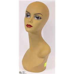 RUBBER FEMALE MANNEQUIN HEAD 18' H