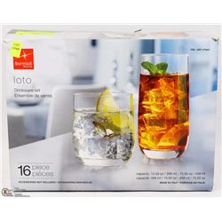 BORMIOLI ROCCO NEW 16 PC DRINKWARE SET MADE IN