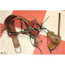 LINEMAN POWER POLE/TREE CLIMBING SPURS WITH BELT