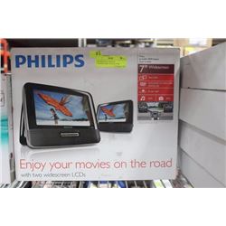 PHILIPPS DUAL SCREEN CAR/PORTABLE DVD PLAYER