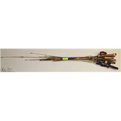 LOT OF 6 FISHING RODS 2 WITH REELS