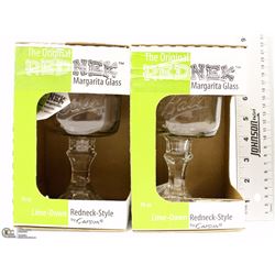 PAIR OF REDNEK MARGARITA GLASSES