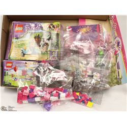 FLAT WITH GIRLS ASSORTED LEGO & MEGA BLOCKS SETS