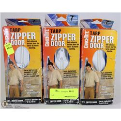 LOT OF THREE TARP ZIPPER DOOR KITS