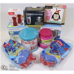 FLAT OF ASSORTED HOUSEHOLD ITEMS INCLUDING