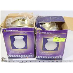 2 SHAWSON LIGHTING FM 411 GW CEILING LIGHTS