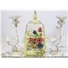 Image 1 : COUNTRY CHIC DECORATIVE BIRD CAGE WITH PAIR OF