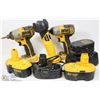 Image 1 : DEWALT 18V SET- 2 IMPACT DRILLS, 4 BATTERIES,