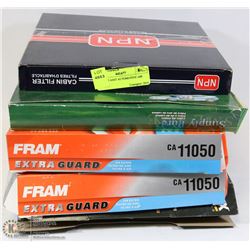 LOT OF 5 ASST AUTOMOTIVE AIR FILTERS