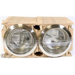 24 BRUSHED NICKEL POT LIGHT TRIM RINGS FOR 6" POT