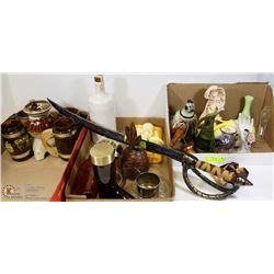 BUNDLE OF ASSORTED KNICK KNACKS INCLUDING MUGS