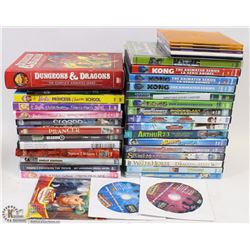 BOX W/OVER 41 KIDS MOVIES INCL.