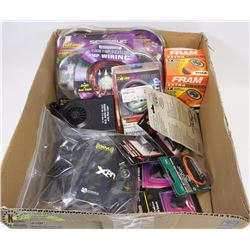 BOX W/MOSTLY NEW AUTOMOTIVE PRODUCTS