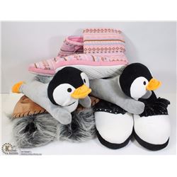 BOX OF CHARACTER SLIPPERS