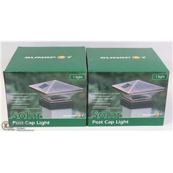 LOT OF TWO SOLAR POST CAP LIGHTS