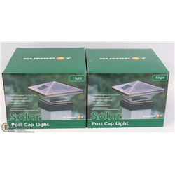 LOT OF TWO SOLAR POST CAP LIGHTS