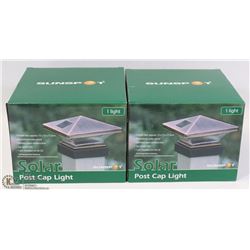 LOT OF TWO SOLAR POST CAP LIGHTS
