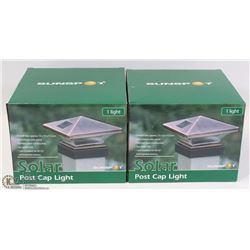 LOT OF TWO SOLAR POST CAP LIGHTS