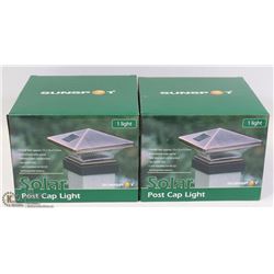 LOT OF TWO SOLAR POST CAP LIGHTS