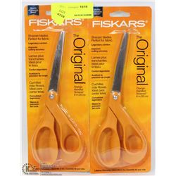 TWO PAIRS OF FISKARS 8" SCISSORS
