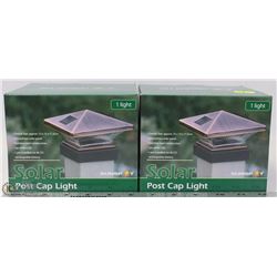 LOT OF TWO SOLAR POST CAP LIGHTS