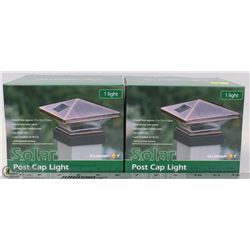LOT OF TWO SOLAR POST CAP LIGHTS