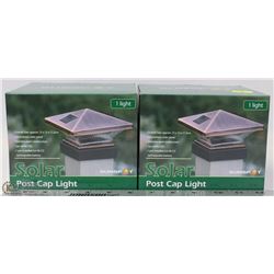 LOT OF TWO SOLAR POST CAP LIGHTS