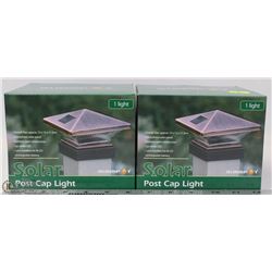 LOT OF TWO SOLAR POST CAP LIGHTS