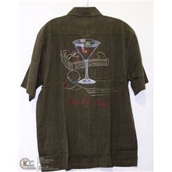 TOMMY BAHAMA 100% SILK EMBROIDERED SHIRT SIZE LRG
