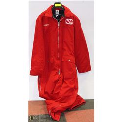 MENS WINNER INSULATED RED COVERALLS