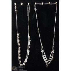 LOT OF 2 RHINESTONE NECKLACES *DISPLAY NOT INCLUDED*