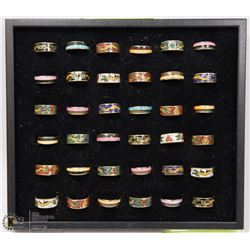 LOT OF 36 BRASS RINGS *DISPLAY NOT INCLUDED*