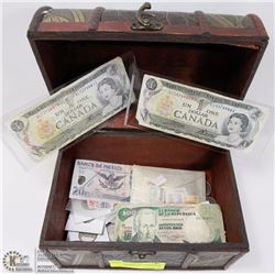 TREASURE CHEST OF CANADIAN & WORLD CURRENCY