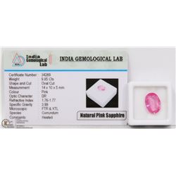 #28-NATURAL PINK SAPPHIRE 9.85 CTS