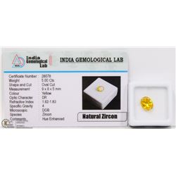 #33-NATURAL YELLOW ZIRCON 5.00CTS