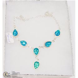 #19AUSTRALIAN TRIPLE OPAL GEMSTONE NECKLACE