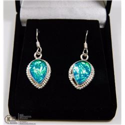 #22-AUSTRALIAN TRIPLE OPAL GEMSTONE EARRINGS
