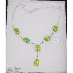 #20-AUSTRALIAN TRIPLE OPAL GEMSTONE NECKLACE