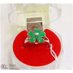#9-GREEN EMERALD RING