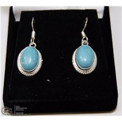 #11-CARRIBAN LARIMAR GEMSTONE EARRINGS