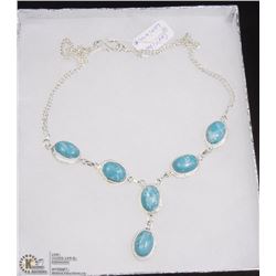 #9-CARRIBAN LARIMAR GEMSTONE NECKLACE