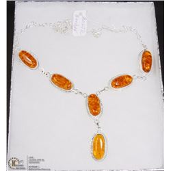 #13-BALTIC AMBER GEMSTONE NECKLACE