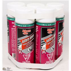 LOT OF 5 CANS OF KLEEN-FLO BATTERY CLEANER