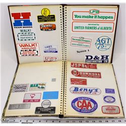 TWO ALBUMS OF OILFIELD AND CONSTRUCTION STICKERS