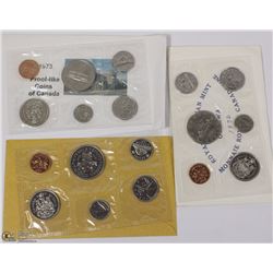 LOT OF 3 PROOFLIKE SETS, 1971, 1972 & 1973