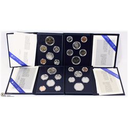 LOT OF 4 SPECIMEN CANADIAN COIN SET, 1982, 1983,