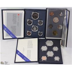 LOT OF 3 SPECIMEN CANADIAN COIN SET, 1986, 1987 &